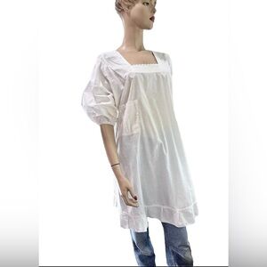 DIA QUEEN Vintage camisole white embroidered open back